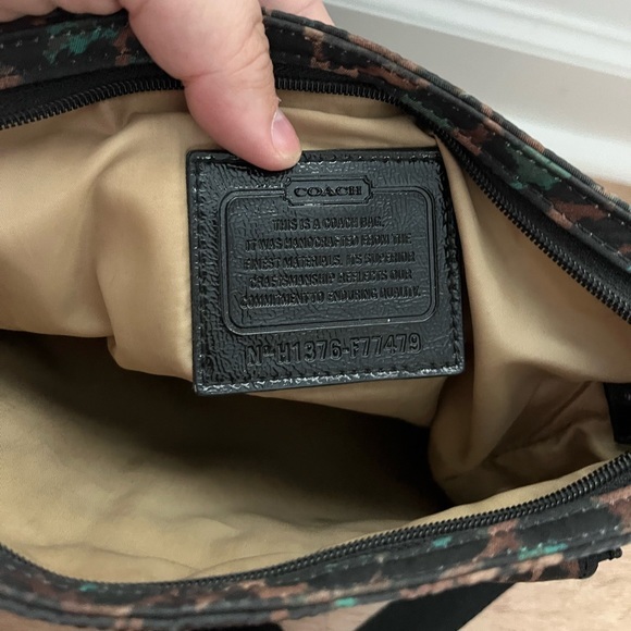 *SOLD* Coach Ocelet Leopard Print File Nylon Crossbody Bag F77479 - Picture 3 of 10